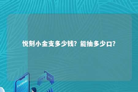 悦刻小金支多少钱？能抽多少口？